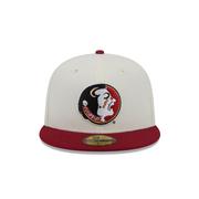 Florida State New Era 5950 Vault Seminole Head Logo Flat Bill Fitted Hat